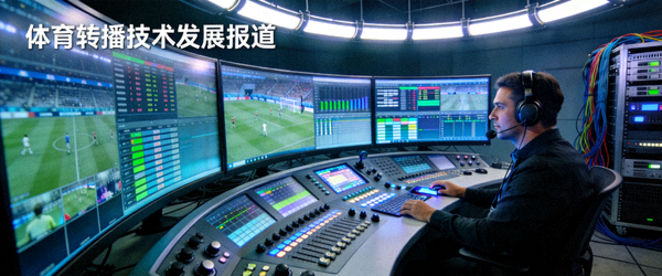 体育转播技术发展报道配图 - 现代体育转播控制室内部